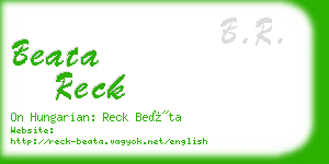 beata reck business card